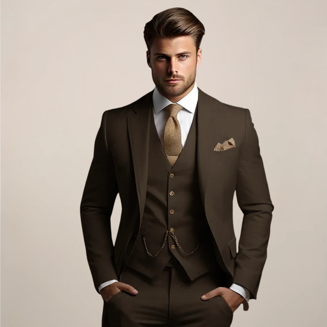 Zeitloser Slim Fit Anzug für Herren, Modell Yannick, elegant & bequem für jeden Event.