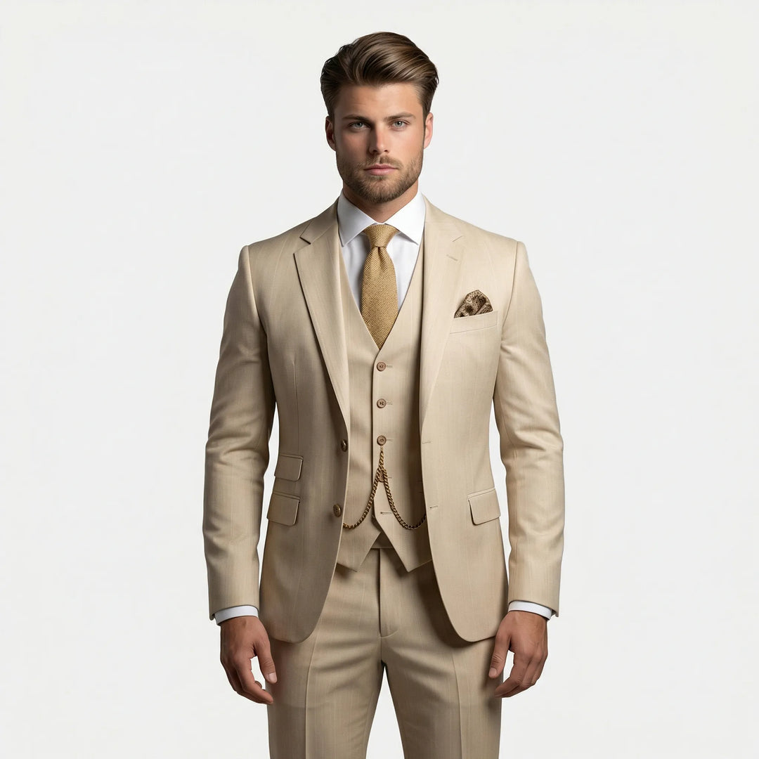 Bequeme Slim Fit Anzughose Yannick für Herren. Ideale Ergänzung zum dreiteiligen Business- & Hochzeitsanzug.