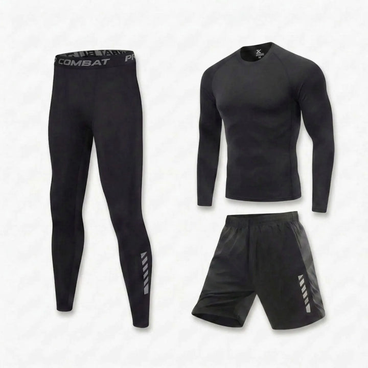 Stylisches Herren Dreiteiliges Schwimm-Set: Bademode, Sportbekleidung für Strand, Training & Freizeit.