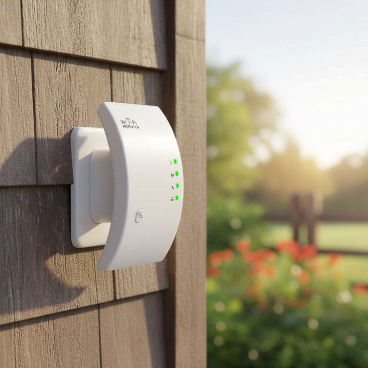 WLAN-Verstärker NetBoost für stabilen Internet-Empfang im gesamten Heimnetzwerk; ideal für Streaming & Gaming.