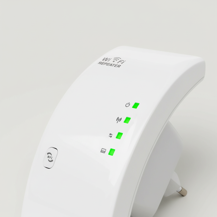 Leistungsstarker WLAN-Signalverstärker NetBoost für flüssiges Internet, Streaming und Gaming ohne Unterbrechungen.
