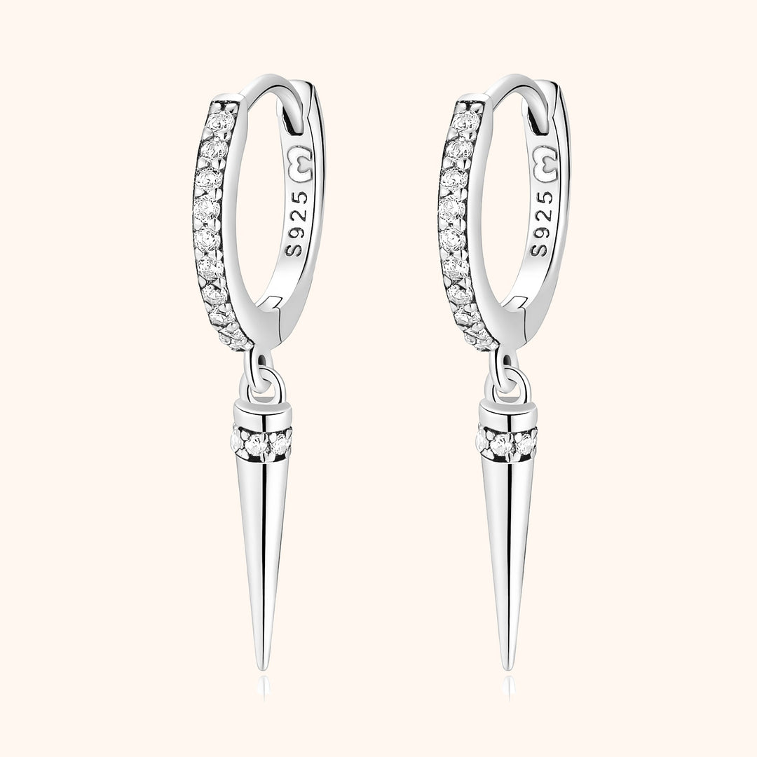 Glitzernde Zirkonia Pendel-Ohrringe für Damen aus vergoldetem Sterlingsilber; eleganter, funkelnder Ohrschmuck.