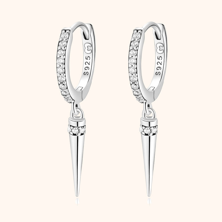 Glitzernde Zirkonia Pendel-Ohrringe für Damen aus vergoldetem Sterlingsilber; eleganter, funkelnder Ohrschmuck.