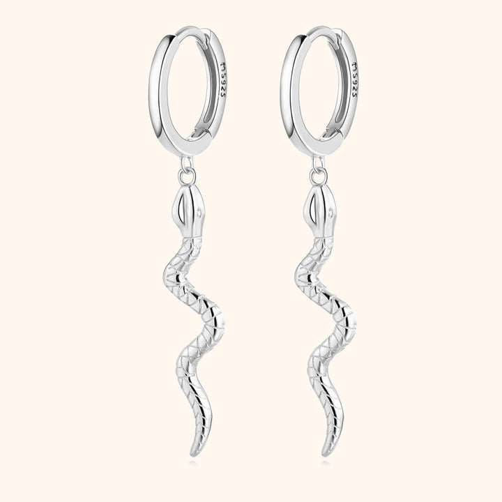 Luxuriöse Damen-Ohrringe mit Schlangenmotiv, ein stilvolles Geschenk aus Sterlingsilber mit Gold-Finish.