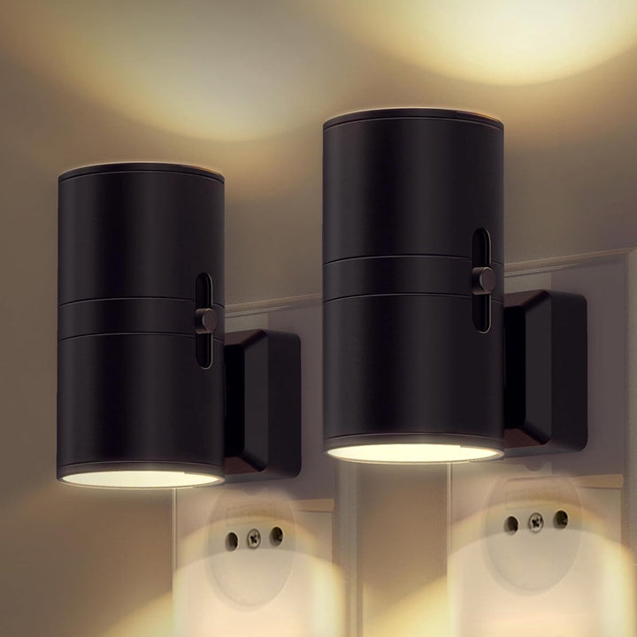 Automatische LED-Nachtlampe dimmbar mit Dämmerungssensor. Steckdosenlampe ideal als Flur- & Kinderzimmerlicht.