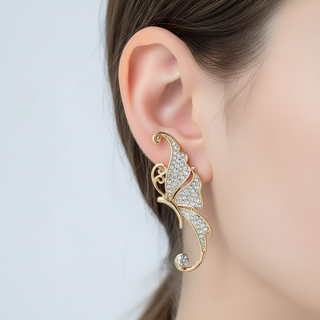 Schicker LightEar Edelmetall Ohrring, leicht und angenehm zu tragen. Ein zeitloses Schmuckstück für Damen.