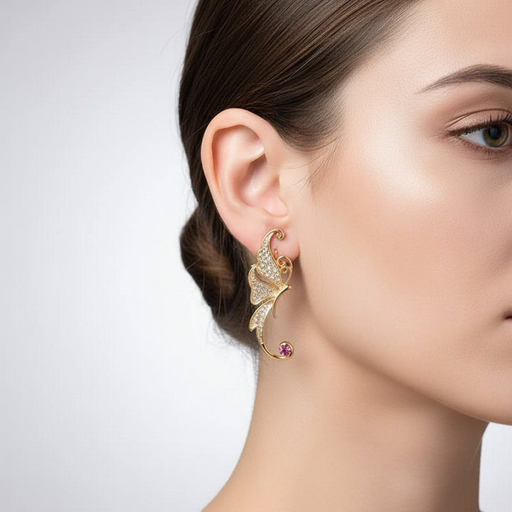 Hochwertiger LightEar Edelmetall Ohrring für Damen. Komfortabler und stilvoller Damenschmuck.