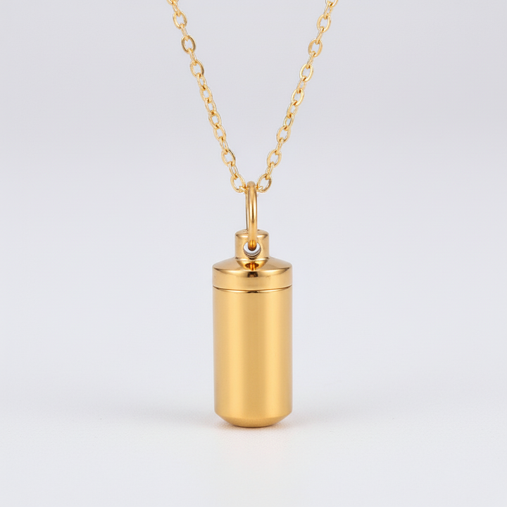 Elegante Damen-Halskette aus Edelstahl mit Herz-Urnenanhänger, Erinnerungsschmuck für Asche.