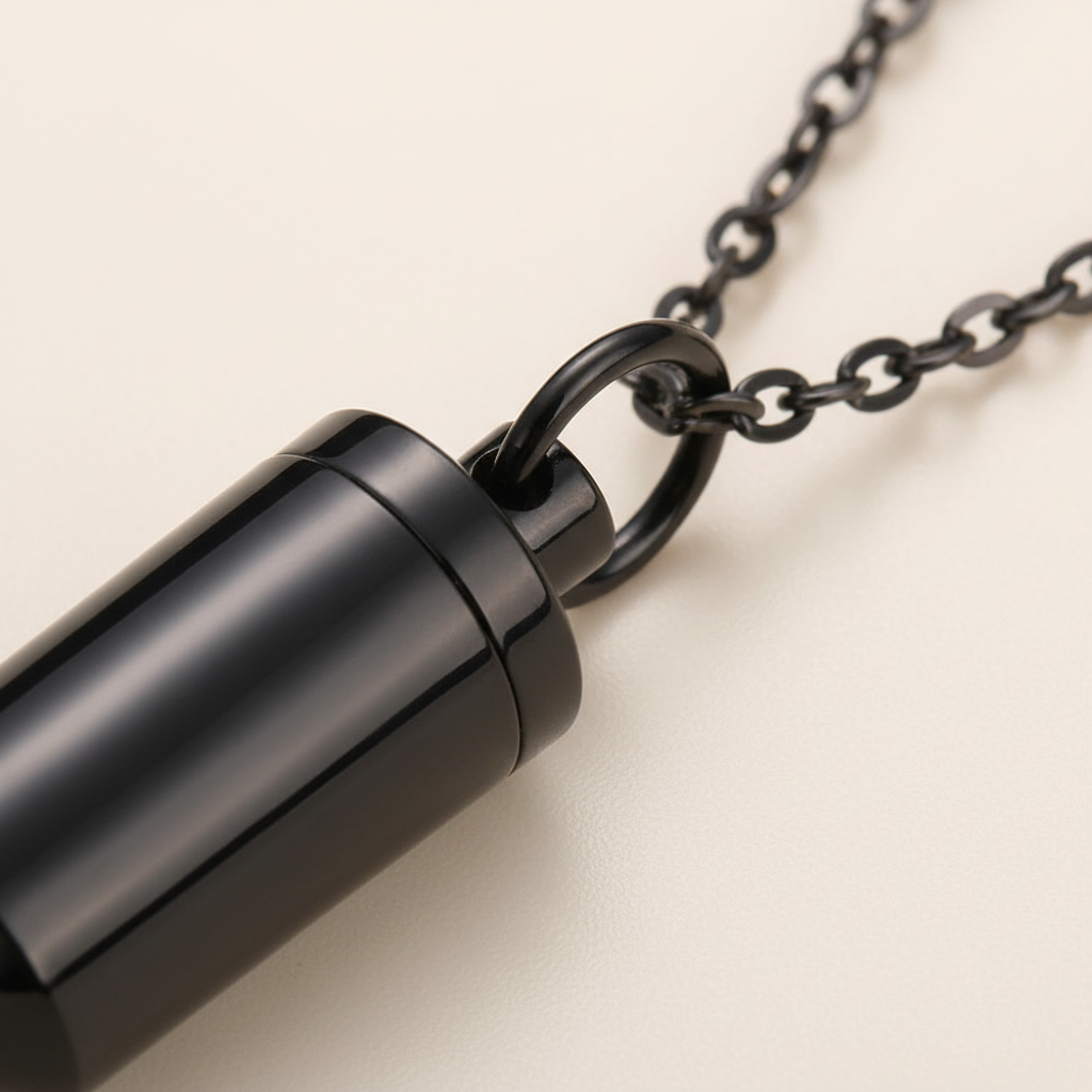 Persönlicher Gedenkschmuck: AshHeart Damen-Halskette aus Edelstahl, Urnenanhänger für geliebte Asche.