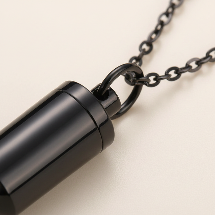 Persönlicher Gedenkschmuck: AshHeart Damen-Halskette aus Edelstahl, Urnenanhänger für geliebte Asche.