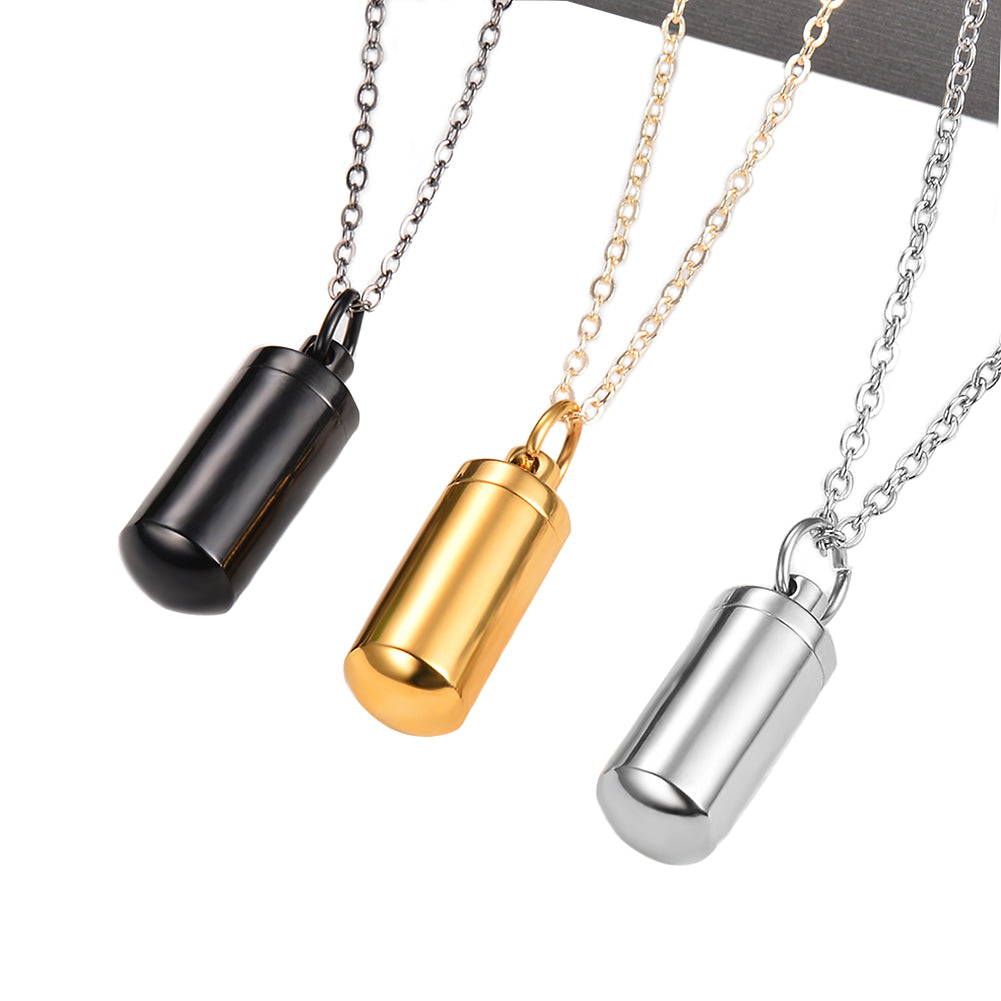 Hochwertige Edelstahl-Halskette für Damen, AshHeart Design, als Urnenanhänger & Gedenkschmuck.