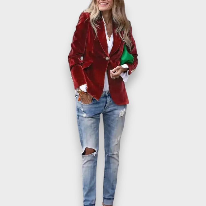 Taillierter Damen Blazer mit Langarm, elegant und modern, ideal als Business Blazer oder Freizeit Jacke.