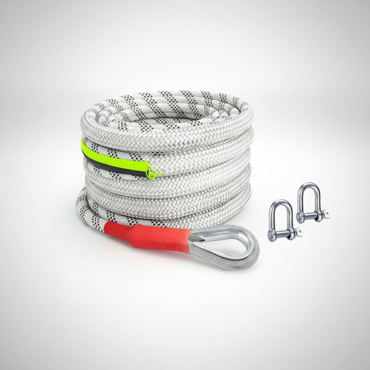Vielseitiges elastisches Abschleppseil aus Nylon mit Haken für sichere Fahrzeugbergung & Offroad.