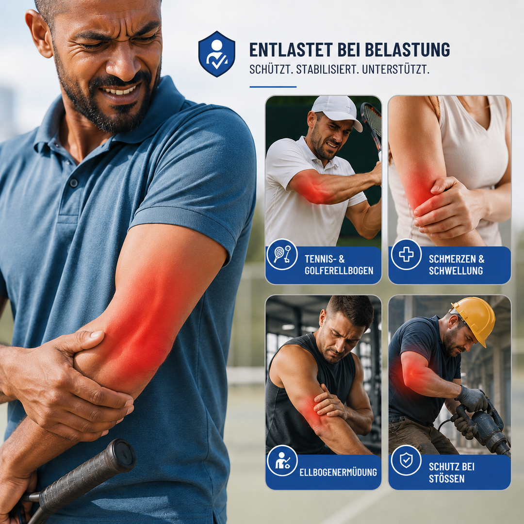 2er-Set Unisex Ellbogenschoner mit EVA-Polsterung für optimalen Schutz im Sport & bei Stößen.