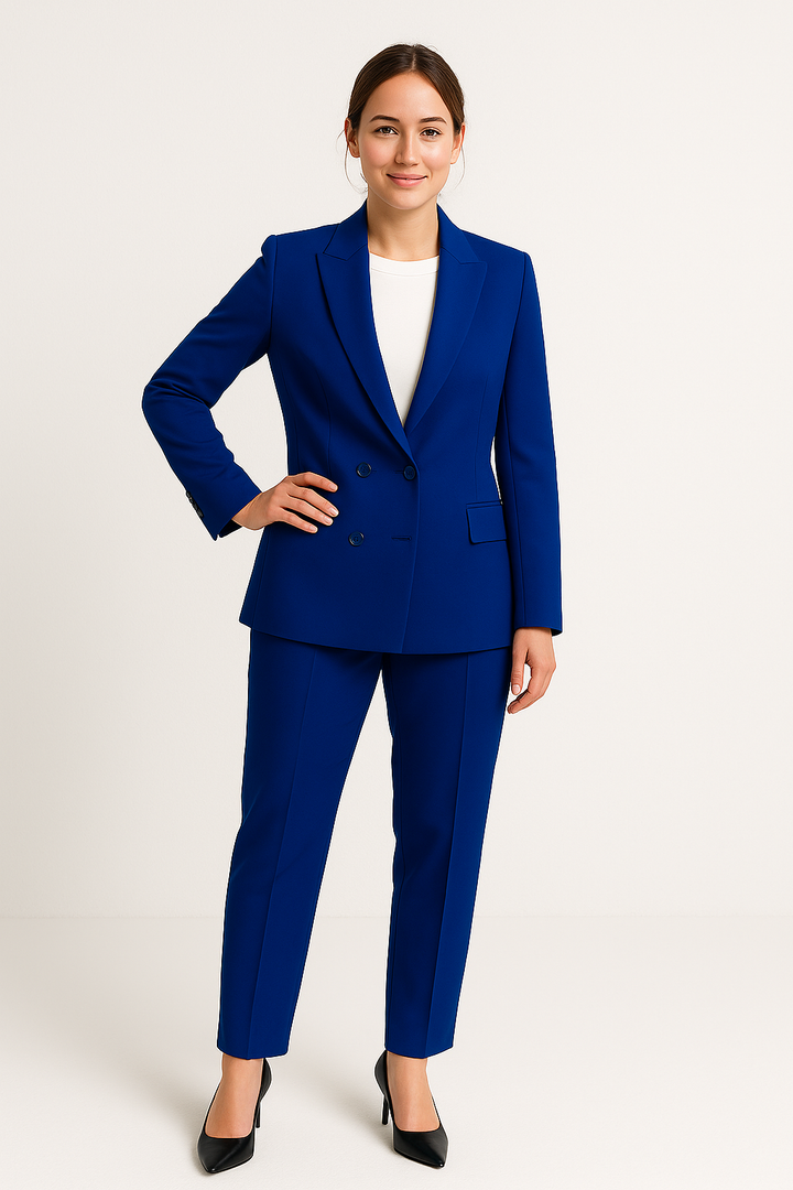 Stilvoller Damenanzug, zweiteiliges Set mit elegantem Blazer und Hose. Ideal für Business, Büro & festliche Events.