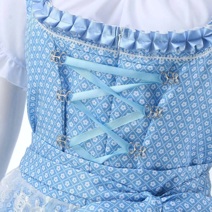 Schickes Oktoberfest Dirndl Kleid für Damen, ein elegantes Outfit für traditionelle bayerische Feste.