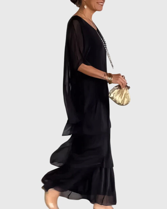 Festliches Damen Maxikleid, elegant & lang, mit fließendem Stoff für besondere Sommer-Events.