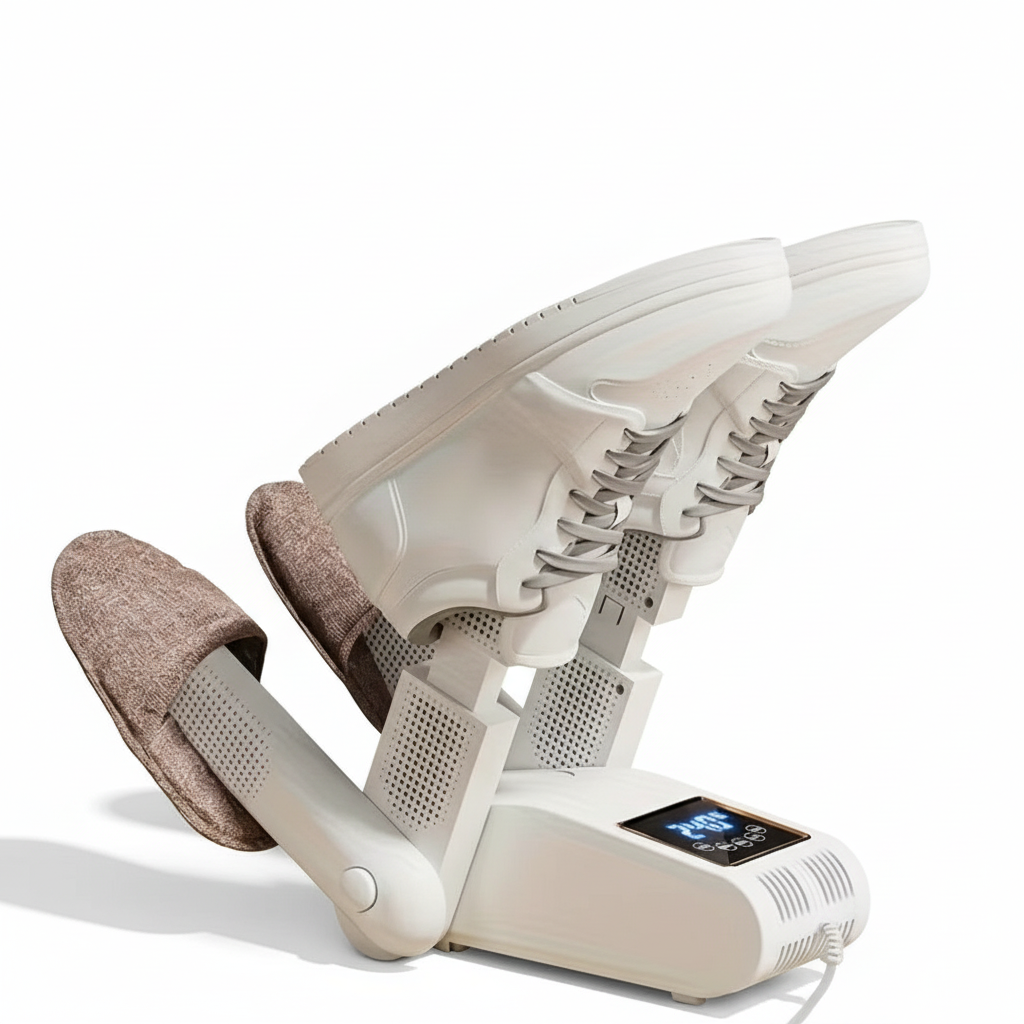 Elektrischer Schuh- und Stiefeltrockner für schnelle Trocknung und Schuhhygiene. Ideal zur Geruchsentfernung und Pflege.