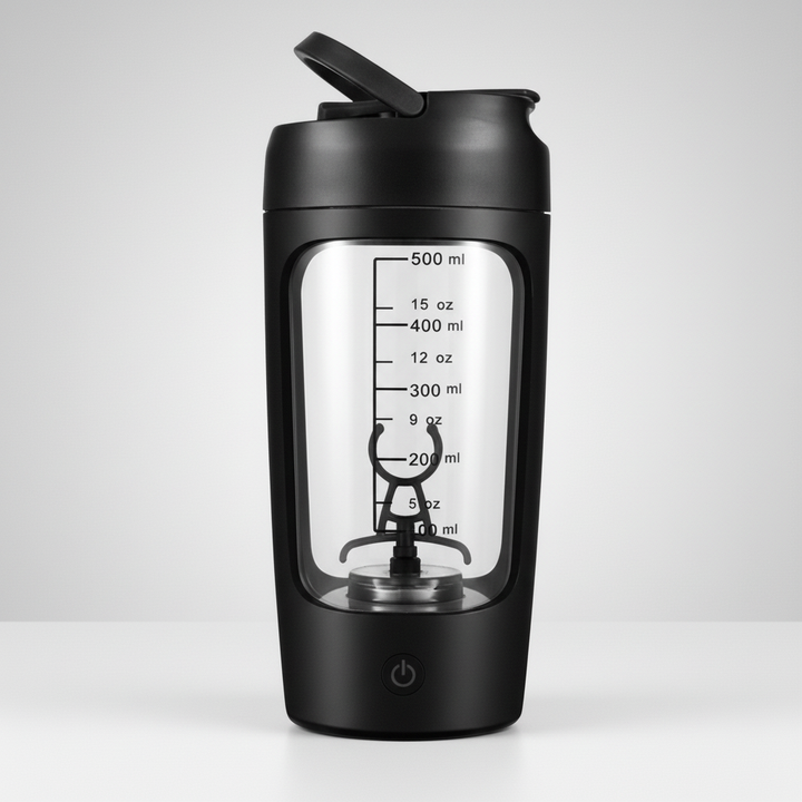 BPA-freier Tritan Trinkmixer ShakePulse, elektrisch & wiederaufladbar, ideal für Fitness-Shakes.
