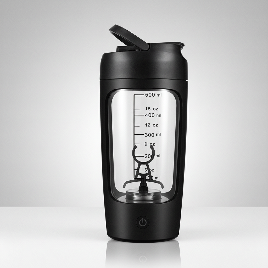 Der ShakePulse Trinkmixer zaubert cremige Smoothies und Shakes, elektrisch, wiederaufladbar, perfekt für Fitness.