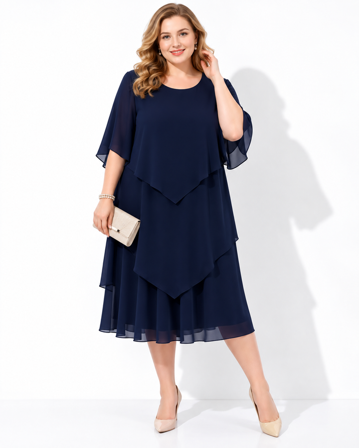 Damen Elegantes Kleid Enedina, auch in Plus Size, für festliche Anlässe, mit zeitlosem Schnitt.