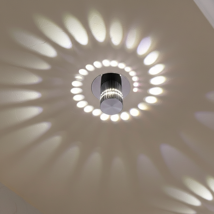 Ambientebeleuchtung: Designer LED-Leuchte mit Spirallicht & Farbwechsel. Perfektes Stimmungslicht.