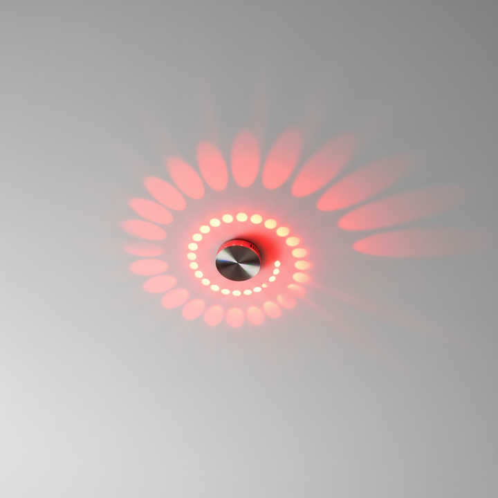 Moderne energieeffiziente Designer LED-Lampe Spiralyze aus Aluminium. Spiralförmige Beleuchtung.