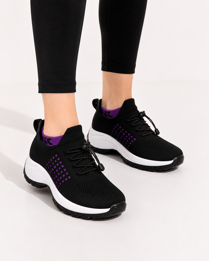 Ergonomische Damen-Komfortschuhe mit Fußbett zur Schmerzlinderung bei Hallux Valgus & Plantarfasziitis.