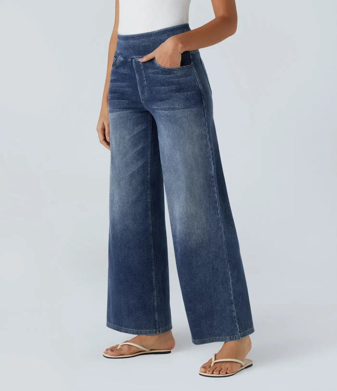 Stilvolle Damen Hose mit hoher Taille, elegant & elastisch; perfekt als schicke Bürohose.