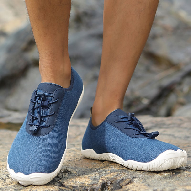 TerraStride Outdoor-Barfußschuhe für Herren: Antirutsch-Sohle, wasserdrainage & robustes Design.