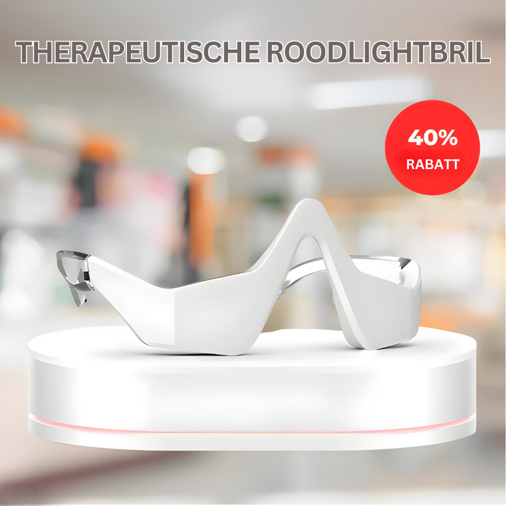 EMS-Brille mit Mikrostrom & Rotlichttherapie zur Verjüngung der Augenpartie, gegen Falten & Tränensäcke.