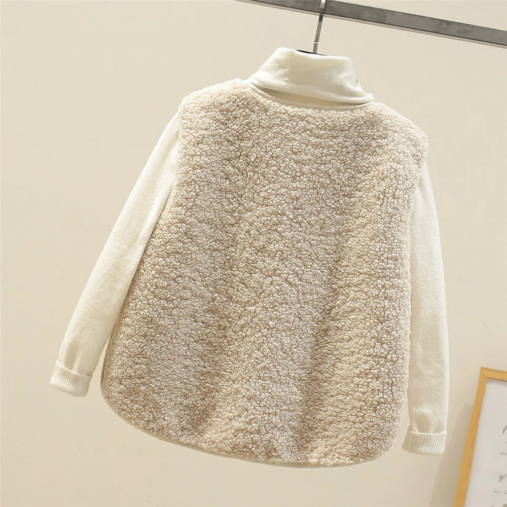 Vielseitige Damen Weste mit klassischer Knopfleiste. Ideal für Herbstmode und komfortable Winteroutfits.