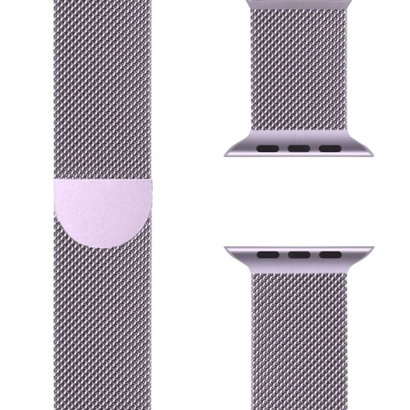 Edelstahl Milanaise Apple Watch Armband mit poliertem Finish, strapazierfähig.