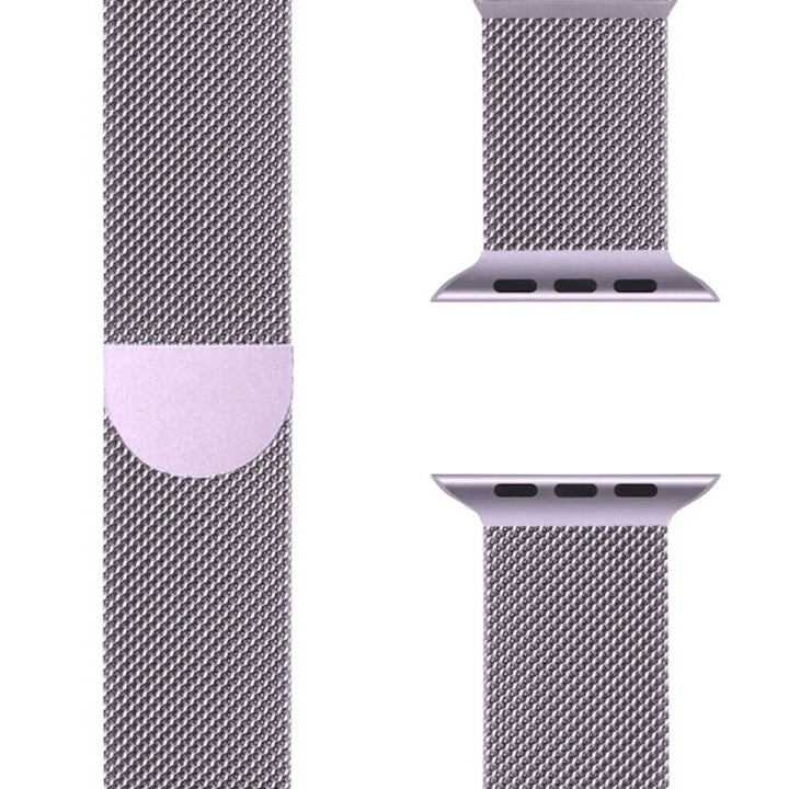 Edelstahl Milanaise Apple Watch Armband mit poliertem Finish, strapazierfähig.