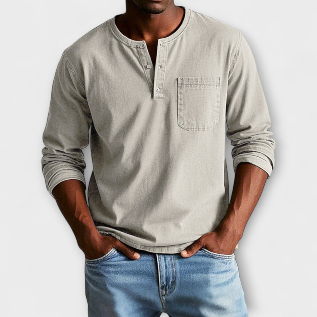 Modisches Herren Langarmhemd für Frühling & Herbst. Vielseitiger Komfort & eleganter Stil für jeden Anlass.