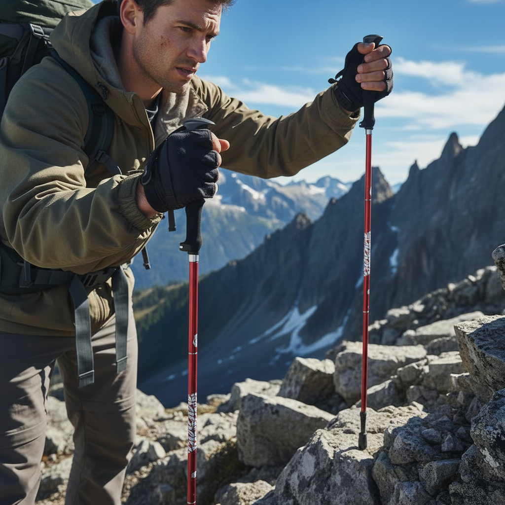 Ultimative Stabilität mit faltbaren Aluminium-Trekkingstöcken für anspruchsvolles Nordic Walking.