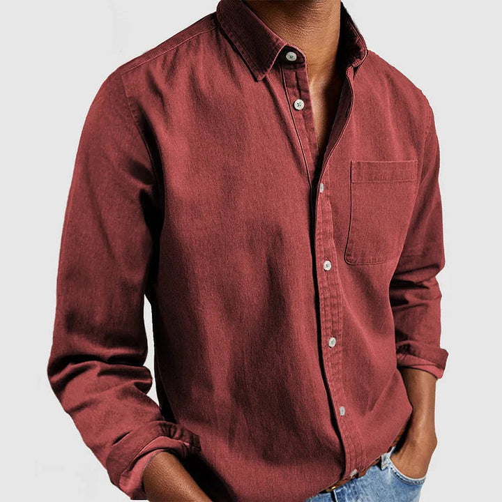 Komfortables Männer Casual-Hemd, Langarm, elegantes Design, perfekt für Freizeit & Arbeit.