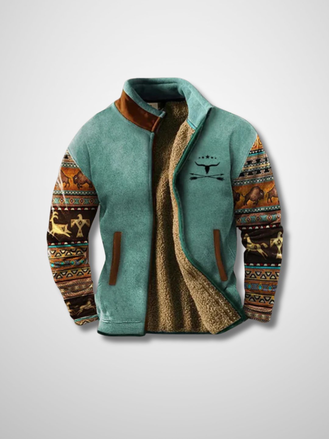 Vielseitige, leichte Herren Übergangsjacke aus Fleece für Frühling & Herbst; ideal für Casual & Freizeit.