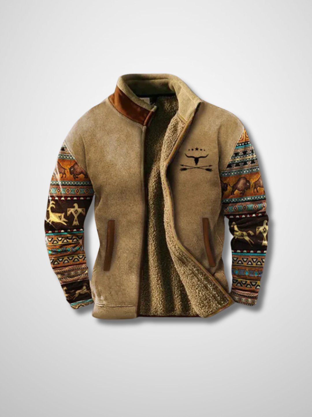 Warme, sportliche Herren Fleecejacke mit Reißverschluss, perfekt für Outdoor-Abenteuer & Athleisure-Look.