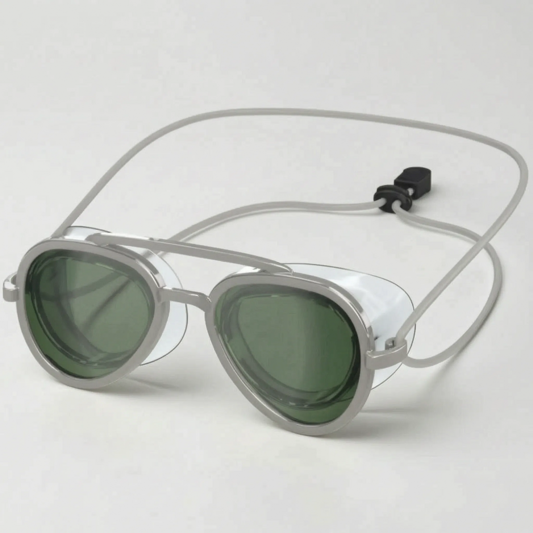 Bequeme Unisex Schwimmbrille im Pilotenstil mit getönten Linsen und Anti-Fog für hervorragende Sicht.