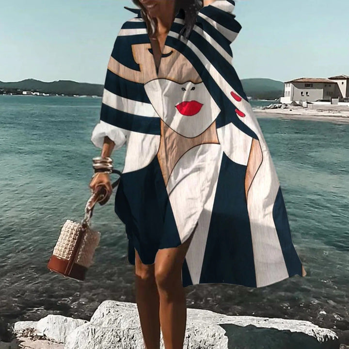 Elegantes Damen Hemdkleid als vielseitiges Sommerkleid. Ideal für lässige Anlässe oder stilvolle Gartenpartys.