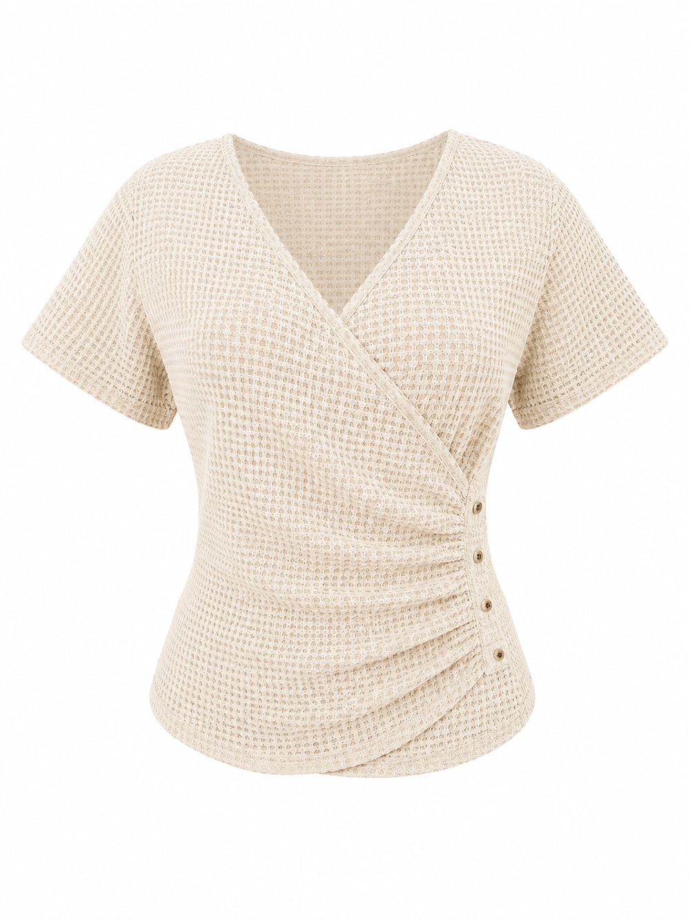 Komfortables weißes Damen Kurzarmshirt, zeitlos und vielseitig kombinierbar. Perfektes Oberteil für den Alltag.