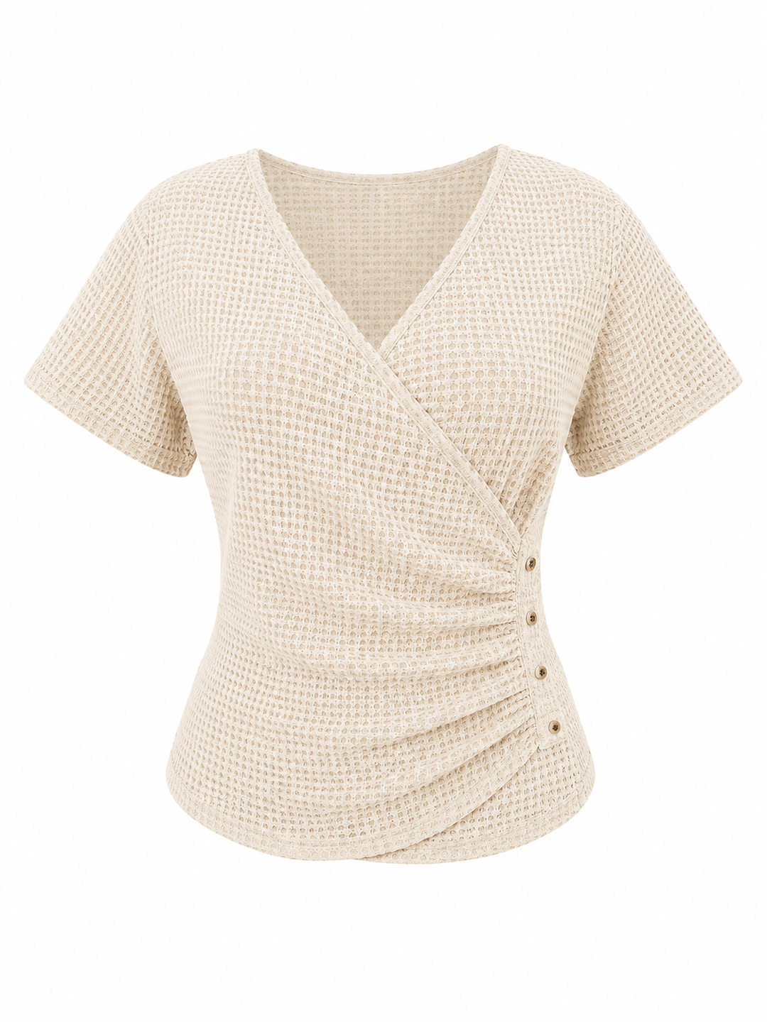 Komfortables weißes Damen Kurzarmshirt, zeitlos und vielseitig kombinierbar. Perfektes Oberteil für den Alltag.