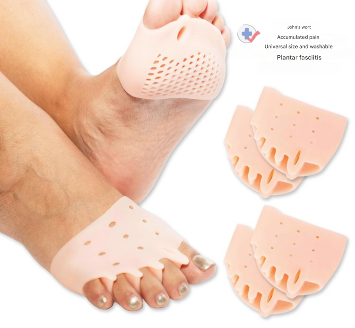 Komfortable Zehenspreizer mit Dämpfung gegen Hallux Valgus, Plantarfasziitis und Fußschmerzen, unisex.