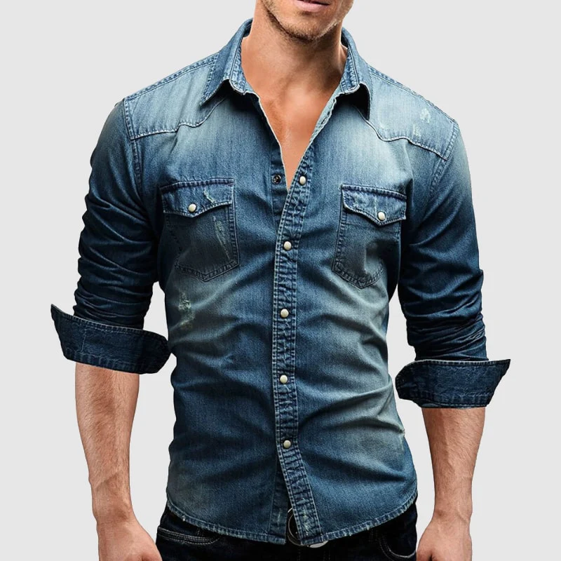Herren Freizeithemd in eleganter Farbauswahl. Langarmhemd mit Kentkragen & Knopfleiste für Casualwear.