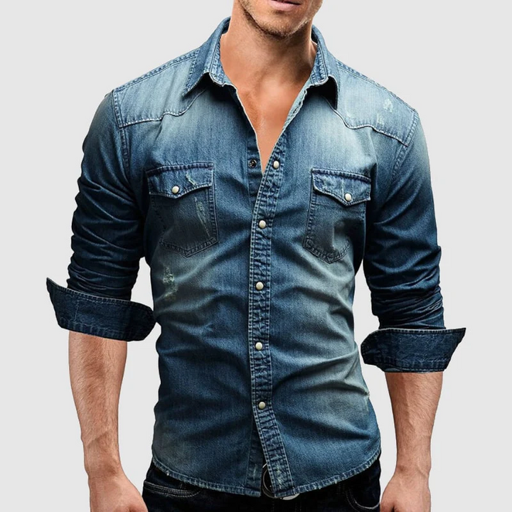 Herren Freizeithemd in eleganter Farbauswahl. Langarmhemd mit Kentkragen & Knopfleiste für Casualwear.