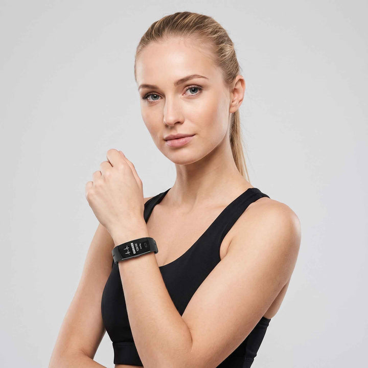 Smartwatch-Fitnessarmband mit Bluetooth, zeichnet Aktivitäten auf & synchronisiert Daten. Wasserdicht & 0,96".