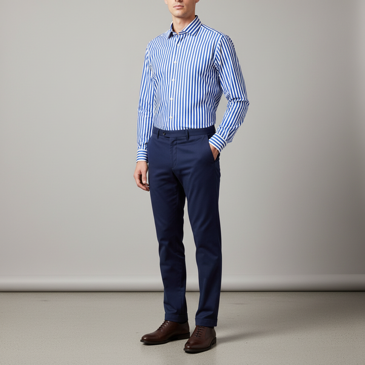 Herren Gestreiftes Businesshemd "Howard", elegant für Büro & Alltag. Zeitloses Langarmhemd für Herrenmode.