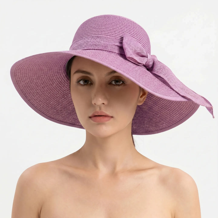 Vielseitiger Damen Sonnenhut mit breiter Krempe, faltbar, bietet zuverlässigen UV-Schutz.