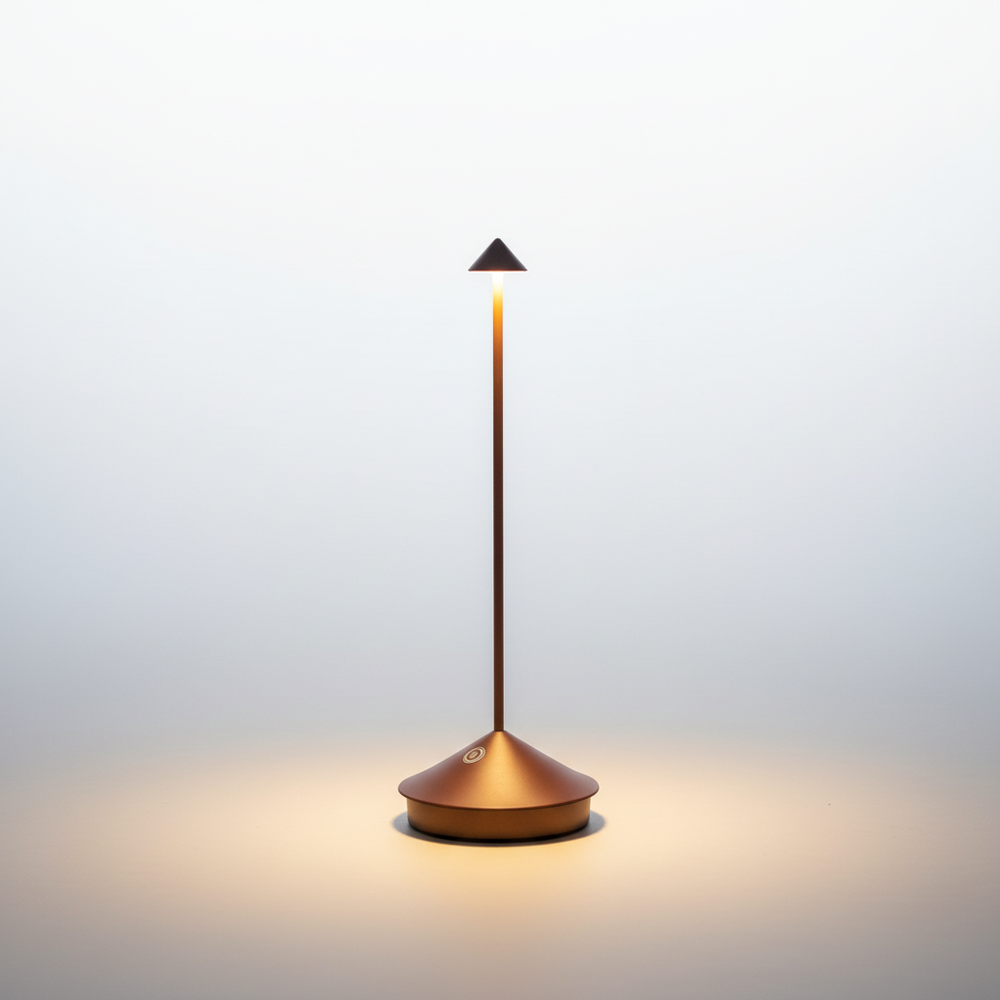 Wetterfeste kabellose LED-Gartenlampe & Terrassenlampe für Außenbeleuchtung; tragbar & dimmbar.